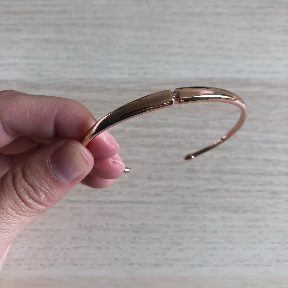 Pavé inset cuff - rose gold